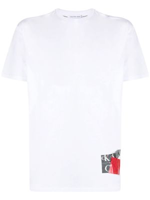 Calvin Klein Jeans Disrupted CK box urban T-shirt - White