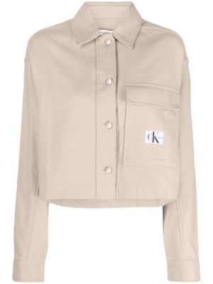Calvin Klein Jeans drop shoulder cotton shirt - Neutrals