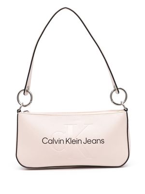 Calvin Klein Jeans embossed-logo shoulder bag - Pink