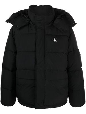 Calvin Klein Jeans Ess concealed-hood padded jacket - Black