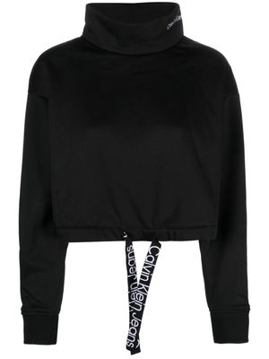 Calvin Klein Jeans high-neck drawstring sweatshirt - Black