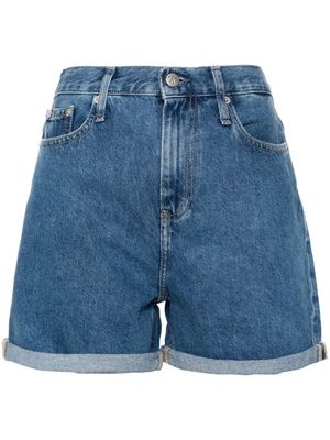 Calvin Klein Jeans high-rise denim shorts - Blue