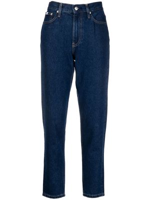 Calvin Klein Jeans high-rise tapered-leg jeans - Blue