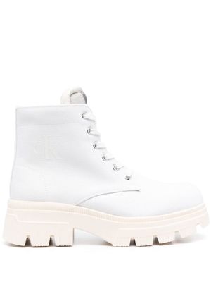 Calvin Klein Jeans lace-up ankle boots - White