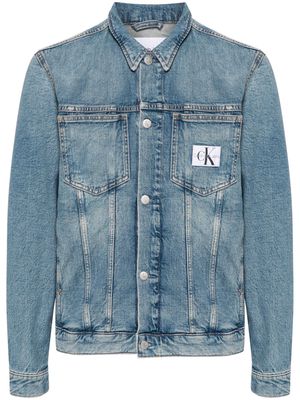 Calvin Klein Jeans logo-appliqué denim jacket - Blue