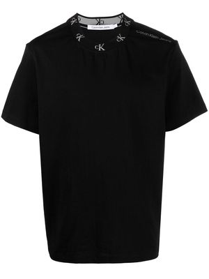Calvin Klein Jeans logo collar cotton T-shirt - Black