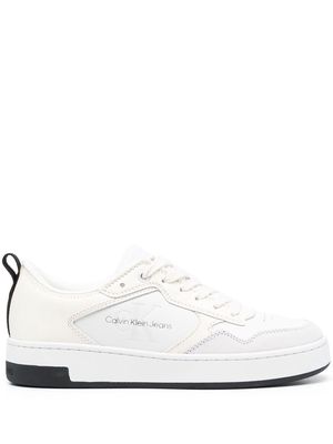 Calvin Klein Jeans logo-debossed panelled sneakers - White