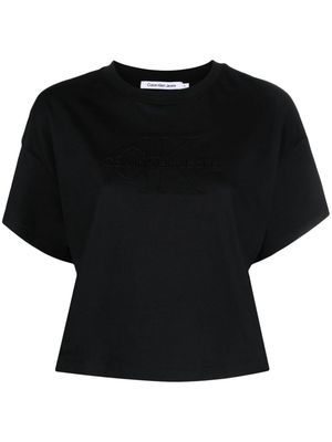 Calvin Klein Jeans logo-embossed cotton T-shirt - Black