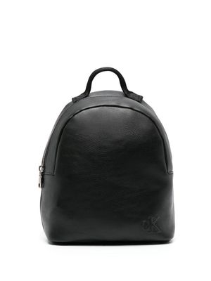 Calvin Klein Jeans logo-embossed faux-leather backpack - Black