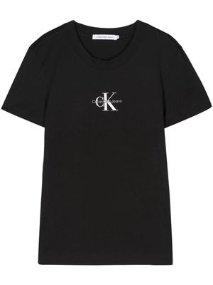 Calvin Klein Jeans logo-embroidered T-shirt - Black