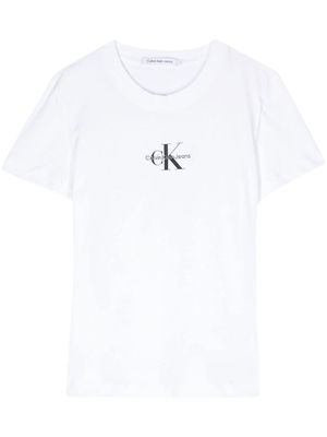 Calvin Klein Jeans logo-embroidered T-shirt - White