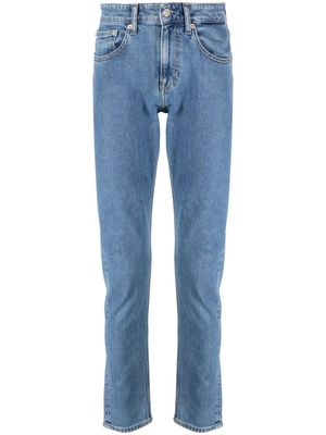 Calvin Klein Jeans logo-patch cotton blend tapered jeans - Blue