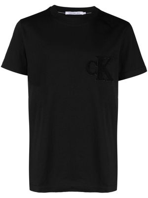 Calvin Klein Jeans logo-patch cotton T-shirt - Black