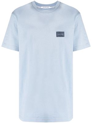 Calvin Klein Jeans logo-patch cotton T-shirt - Blue