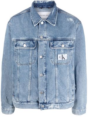 Calvin Klein Jeans logo-patch denim jacket - Blue