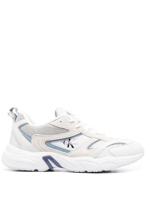 Calvin Klein Jeans logo-patch panelled sneakers - White