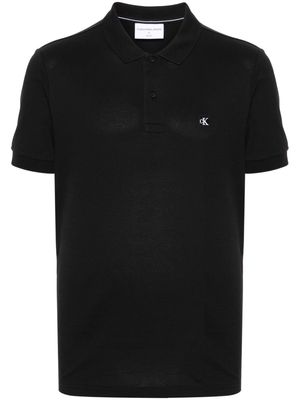 Calvin Klein Jeans logo-patch polo shirt - Black