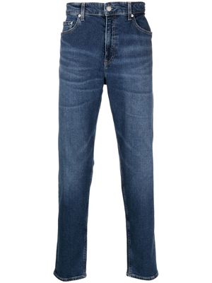 Calvin Klein Jeans logo-patch slim-fit jeans - Blue