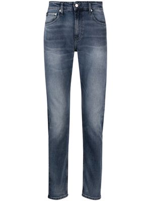 Calvin Klein Jeans logo-patch straight-leg jeans - Blue