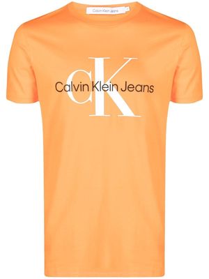 Calvin Klein Jeans logo-print cotton T-shirt - Orange