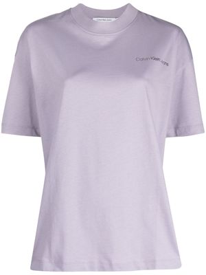 Calvin Klein Jeans logo-print cotton T-shirt - Purple