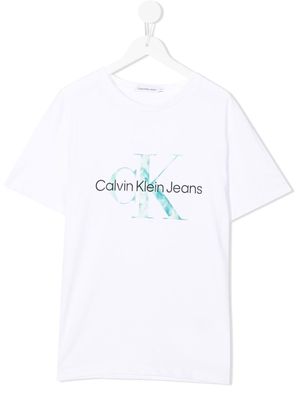 Calvin Klein Jeans logo print T-shirt - 0K6 BRIGHT WHITE