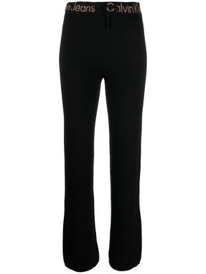 Calvin Klein Jeans logo-waistband joggers - Black