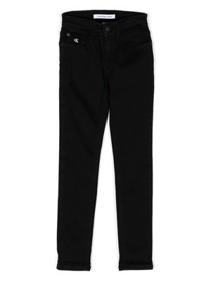 Calvin Klein Jeans low-rise slim-cut jeans - Black