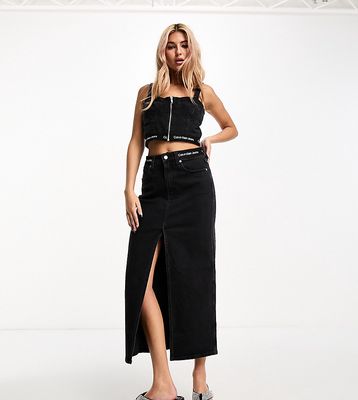 Calvin Klein Jeans maxi skirt in black - part of a set