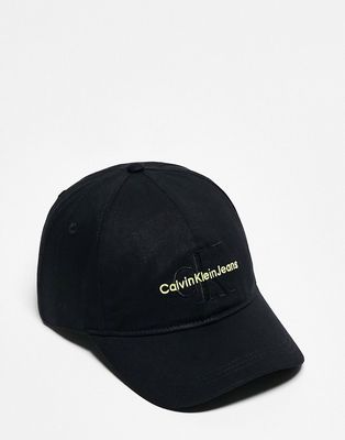 Calvin Klein Jeans monogram cap in black