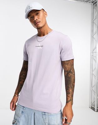 Calvin Klein Jeans monogram logo regular fit T-shirt in purple