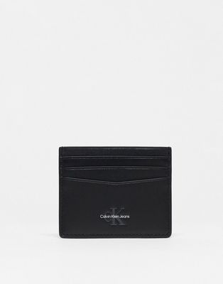Calvin Klein Jeans monogram soft card case in black
