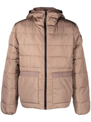 Calvin Klein Jeans padded hooded jacket - Brown