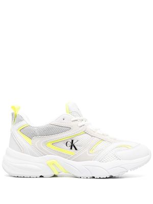 Calvin Klein Jeans panelled leather sneakers - White