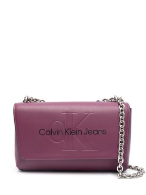 Calvin Klein Jeans Sculped leather crossbody bag - Purple