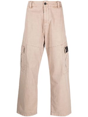 Calvin Klein Jeans straight-leg cargo trousers - Neutrals