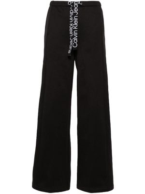 Calvin Klein Jeans Tape drawstring-waist track pants - Black