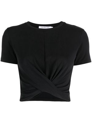 Calvin Klein Jeans twist-detailing round-neck T-shirt - Black