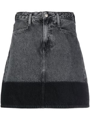 Calvin Klein Jeans two-tone denim mini skirt - Black