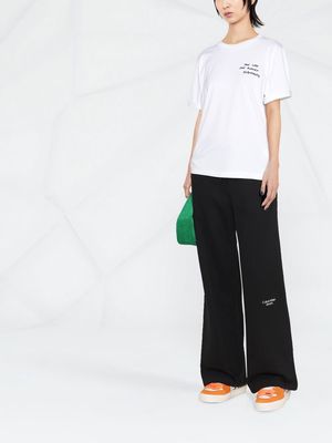 Calvin Klein Jeans wide-leg cotton track pants - Black