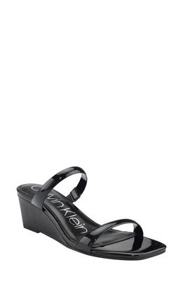 Calvin Klein Kenza Wedge Sandal in Black