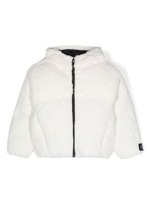 Calvin Klein Kids fleece hooded puffer jacket - Neutrals