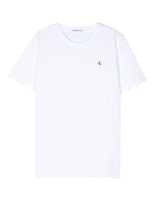 Calvin Klein Kids logo-appliqué T-shirt - White