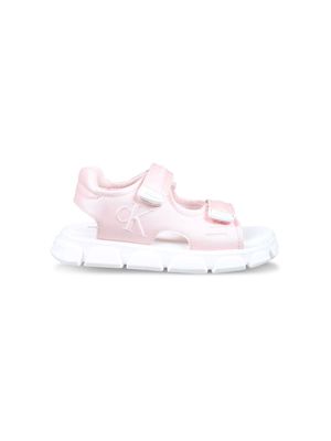 Calvin Klein Kids logo-embossed flatform sandals - Pink