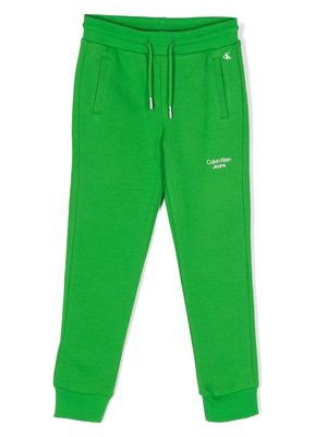 Calvin Klein Kids logo-embroidered track pants - Green