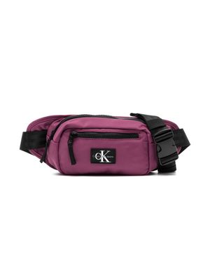 Calvin Klein Kids logo-patch belt bag - Pink