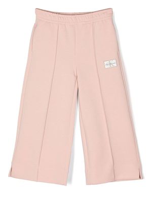 Calvin Klein Kids logo-patch cotton-blend track pants - Pink
