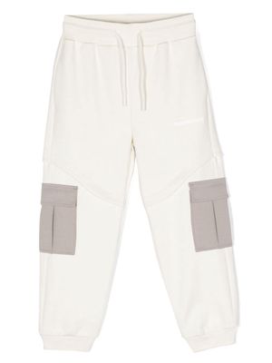 Calvin Klein Kids logo-patch stretch-design track pants - Neutrals
