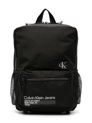 Calvin Klein Kids logo-print mesh backpack - Black