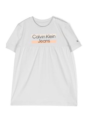 Calvin Klein Kids logo-print short-sleeve T-shirt - Grey